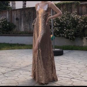 Rose Gold Sequined Dress